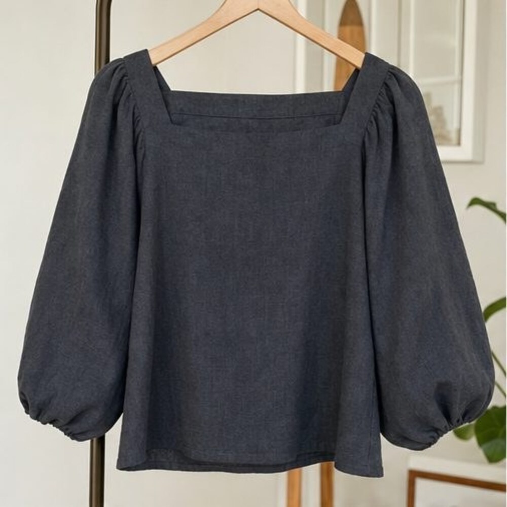 Charcoal Tunic Blouse